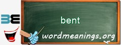 WordMeaning blackboard for bent